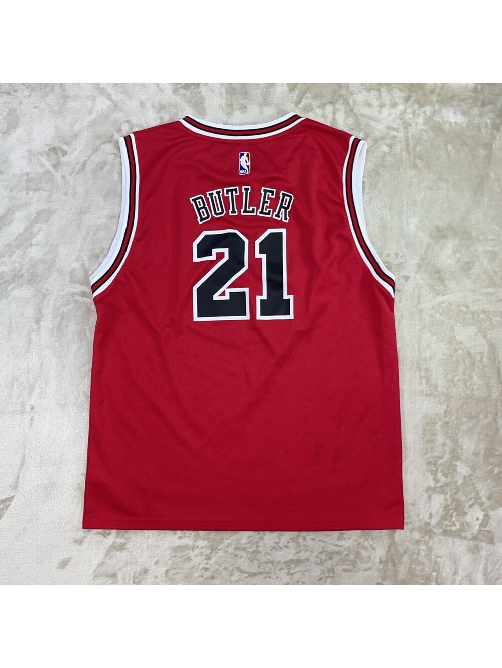 Adidas NBA Chicago Bulls Jimmy Butler #21 Basketball Jersey Red Youth Size Large